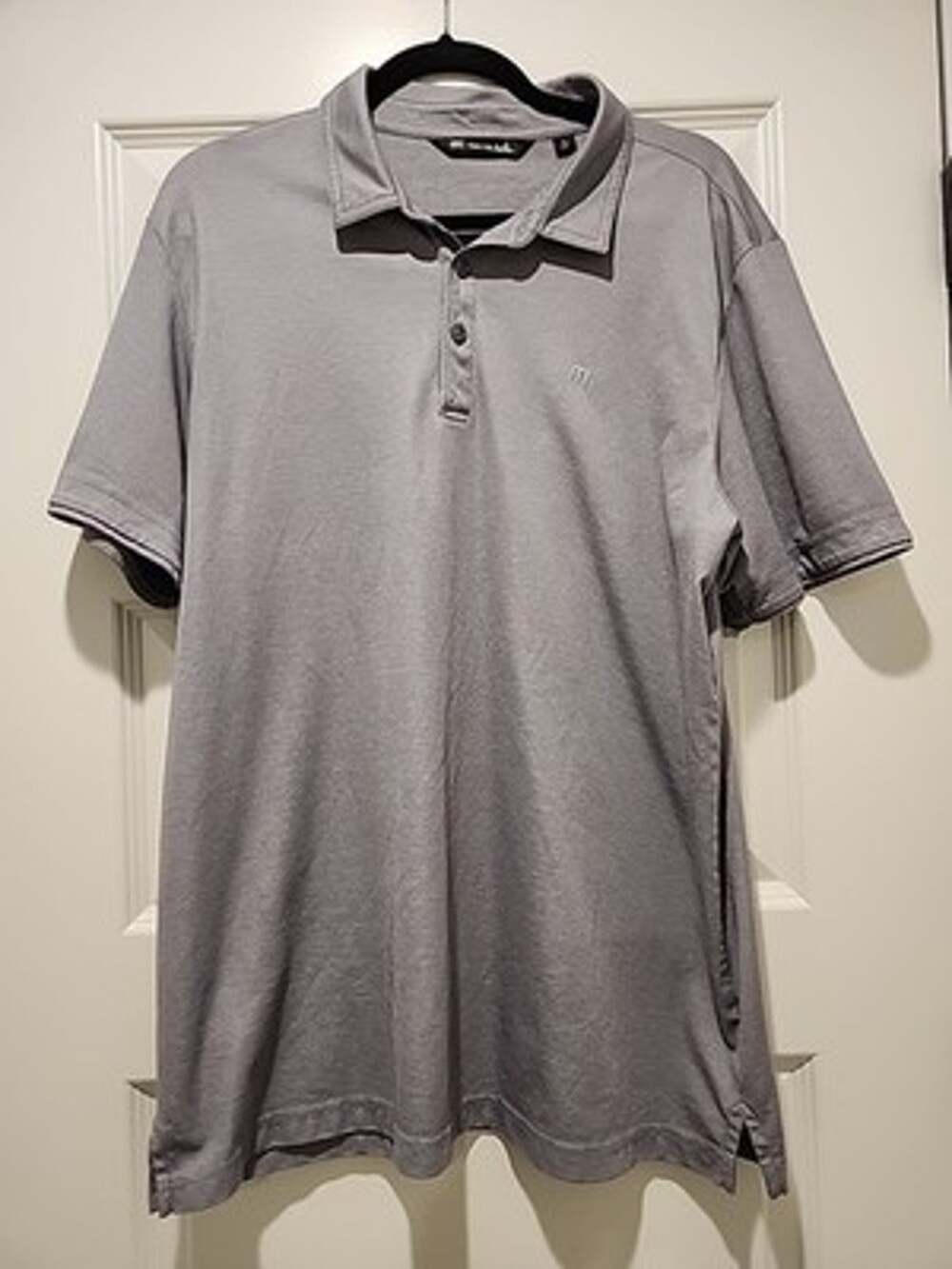 Travis Matthew Mens XL Golf Polo Shirt Gray Lightweight